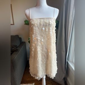 NWT!! Sparkly cream / white dress